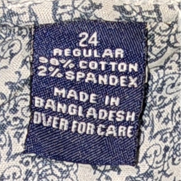 Reign Denim Jeans Plus Size Dark Wash Bootcut Flared White Stitch Size 24 - NWT - Picture 4 of 7